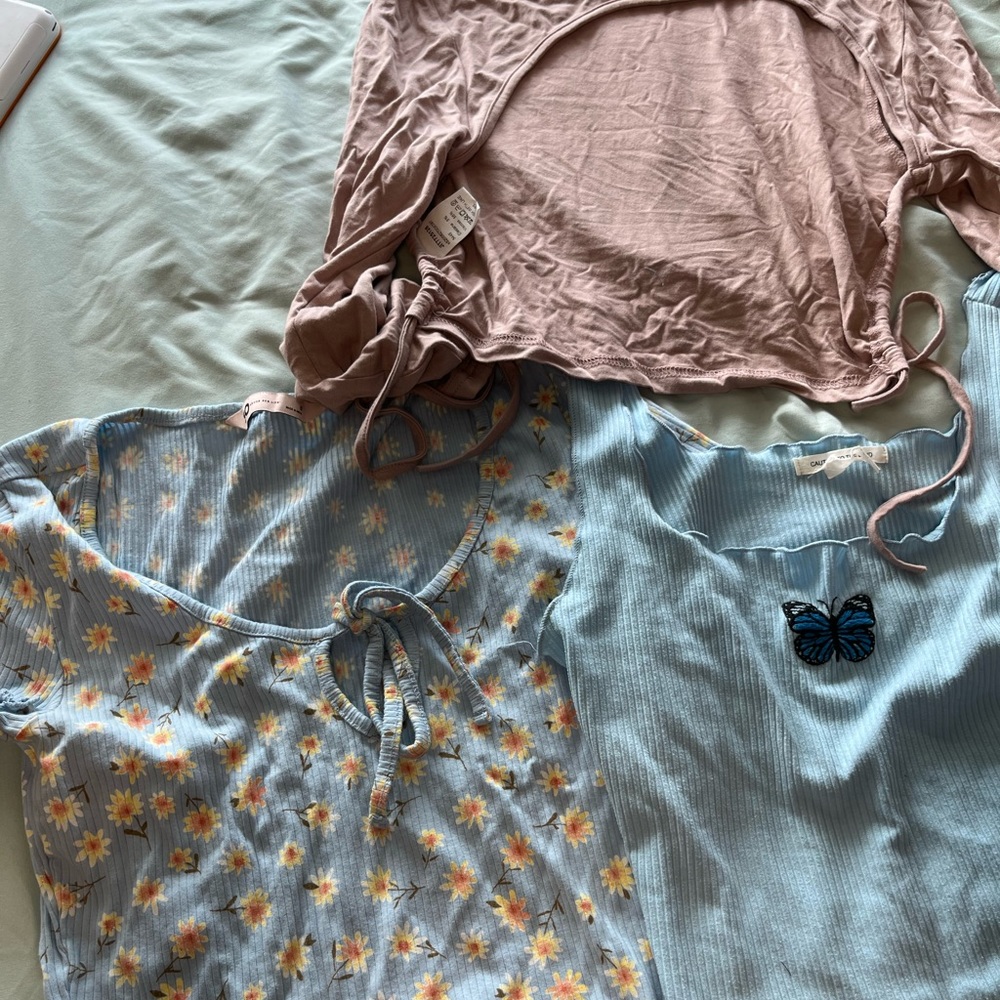 y2k cropped shirts and open back